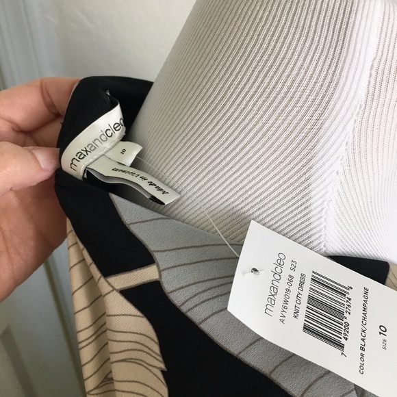 NWT Max and Cleo Knit and Champagne Dress - Picture 6 of 6